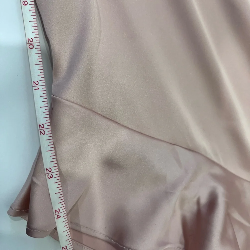 NWT PrettyLittleThing Coquette Satin Slip Dress Pink Lace Mini Y2K - Picture 11 of 11